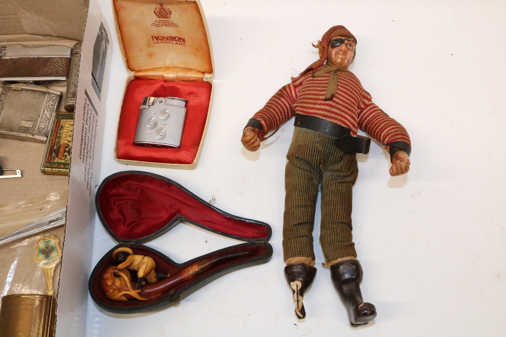 Various collectables, incl. a 19th century figural Meershaum pipe, Shallowpool type pirate doll, - Image 2 of 2