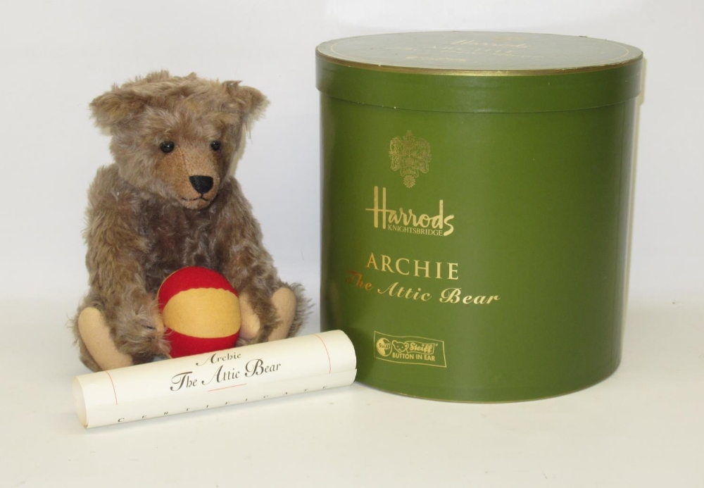 Steiff: 'Archie the Attic Bear' Harrod's Exclusive teddy bear, caramel mohair, limited edition of