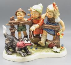 Hummel Goebel, Moments in Time Collection figural group 'Troublemaker', limited edition 980/5000,