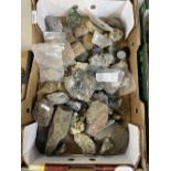 Large collection of crystal rock and minerals from around the British Isles, including Rogerley Mine