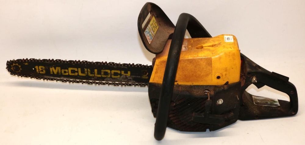 McCulloch MAC 540E Evolution petrol chainsaw, 16" blade, untested.