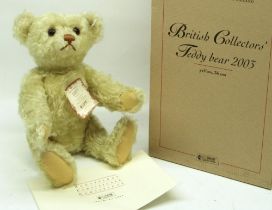 Steiff: 'British Collectors' Teddy Bear 2003', limited edition of 4000, yellow mohair, H36cm, with