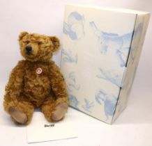 Steiff teddy bear: 'Dylan', limited edition of 1000, light brown mohair, H56cm, with box and