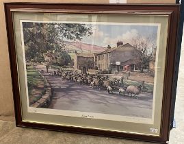 After Diana Rosemary Lodge (British, 20th century); 'Spring Pastures' large limited edition print,