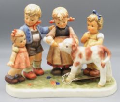 Hummel Goebel, Moments in Time Collection figural group, 'Farm days', limited edition 1555/5000,