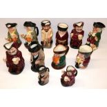 Collection of Royal Doulton character/toby jugs, incl. 'Winston Churchill', 'Sir Francis Drake',