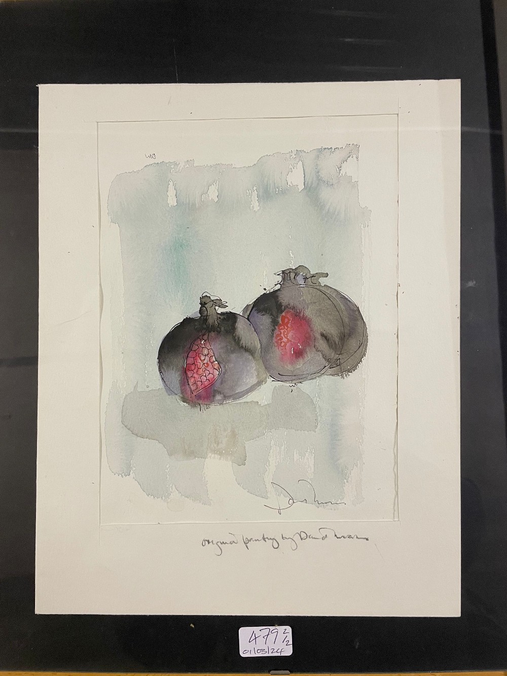 Mike Hendy (British 1942-); 'Little Red Salt Pot' watercolour, signed, titled on label verso, 23cm x - Image 2 of 2