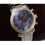 Bulova Accutron Amerigo 65C110 stainless steel gold plated quartz chronograph wristwatch with