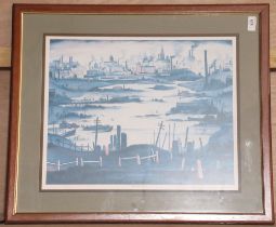 After Laurence Stephen Lowry (British 1887-1976): 'The Lake', limited edition colour print 209/