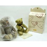 Steiff teddy bears: 'Scouts Centenary', H25cm, with box, and a Danbury Mint 2006 edition bear with