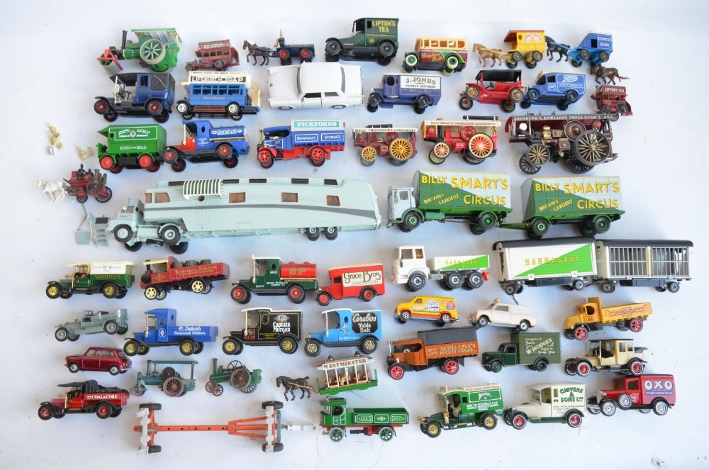 Collection of unboxed mostly play worn diecast model vehicles, various scales and manufacturers,