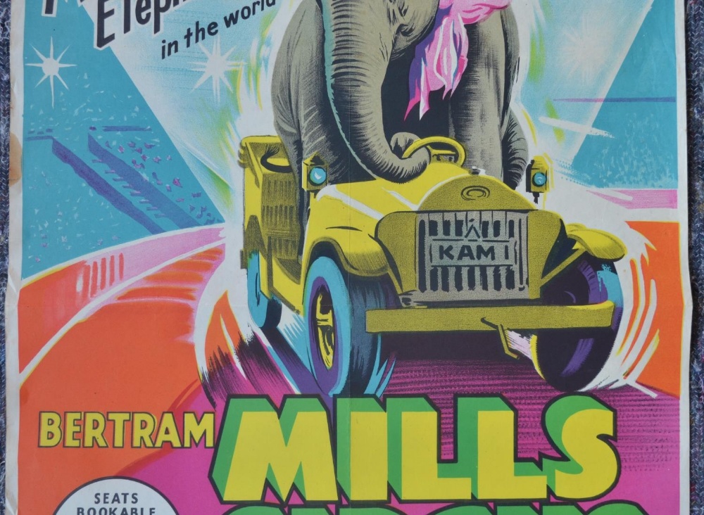 Vintage W.E.Berry event advertising poster for Bertram Mills Circus And Menagerie, Worksop (circa - Image 3 of 5