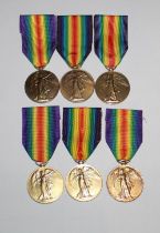Six Victory Medals To: 4143 Sowar Allah Yar. 36 Horse Regiment. 56987 Pte F H Urry. Hampshire