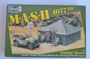 Rare Revell 1/35 scale MASH 4077th swamp scene plastic model diorama kit (item no 4335), appears