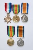 1914 Star, Victory Medal, 1914-18 War Medal. To 23981 Sapper G. Avons Royal Engineers. Victory