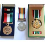 Gulf War Medal. To 24876137 Gunner I.B. Vaughan. Royal Artillery. Saudi Gulf Medal. Kuwait Gulf