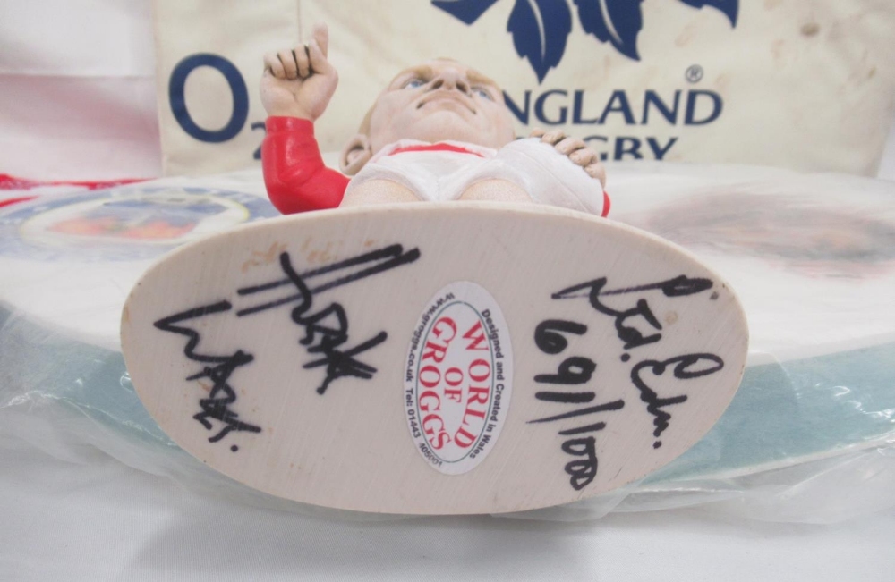 Collection of Rugby memorabilia to inc. Neil Jenkins Ltd Ed. 691/100 World of Groggs figure signed - Image 5 of 12