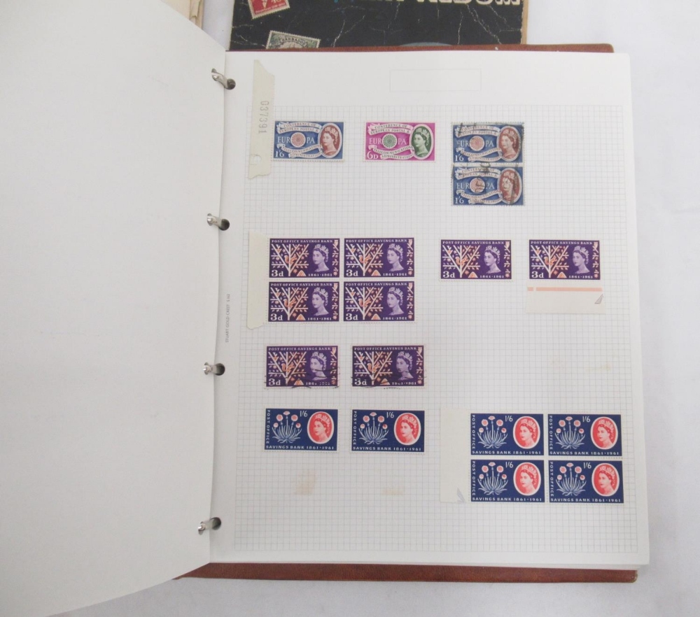 Assorted collection of British and International stamps predominantly c20th in folders/albums and - Image 4 of 13
