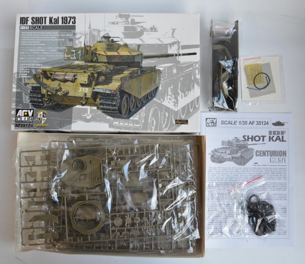 Eight unbuilt 1/35 post war tank and armoured vehicle plastic model kits to include Tamiya T-55A and - Image 6 of 8