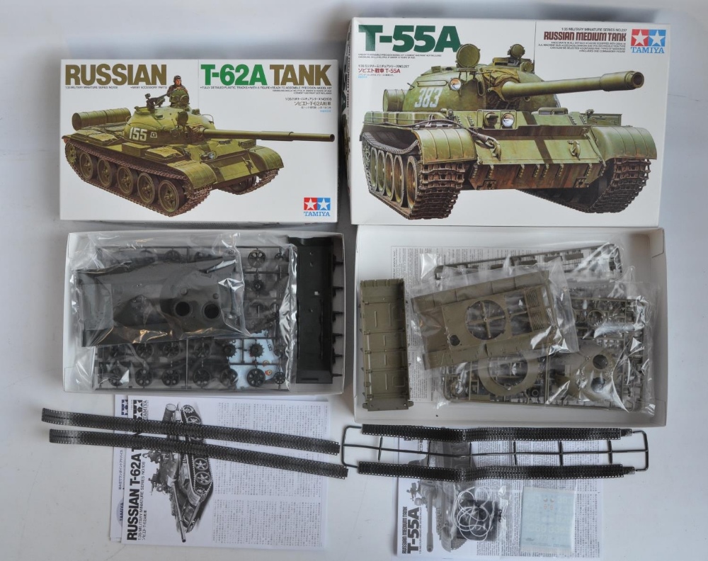 Eight unbuilt 1/35 post war tank and armoured vehicle plastic model kits to include Tamiya T-55A and - Image 2 of 8