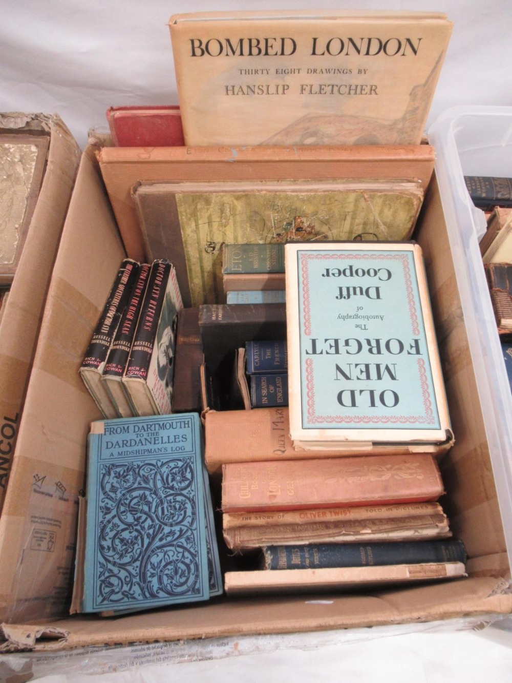 Assorted collection of c20th and some c19th books, in various states in 3 boxes - Image 3 of 4