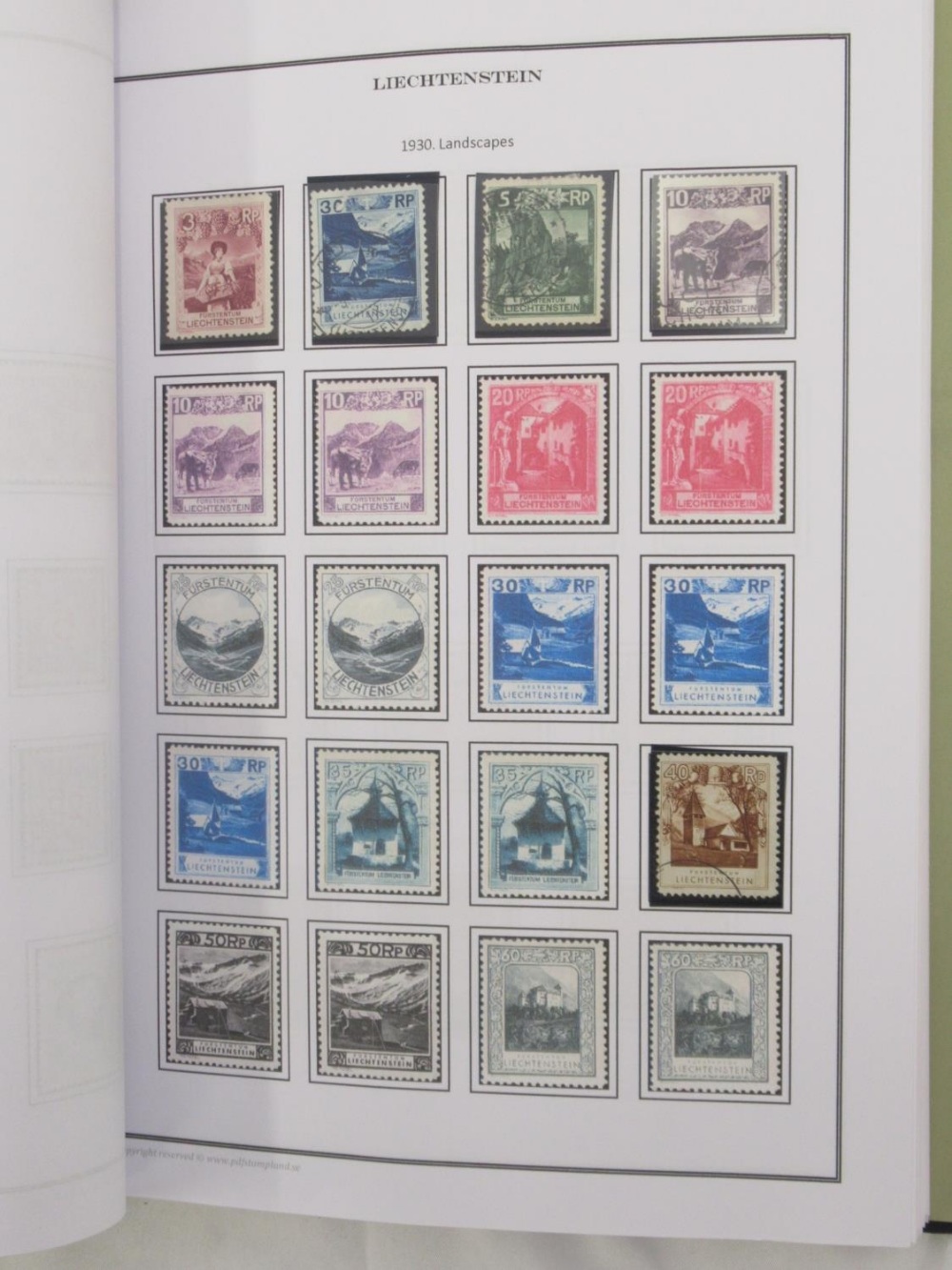Davo Liechtenstein stamp album, 2 stamp albums cont. various world stamps, Davo USA stamp album - Image 6 of 17