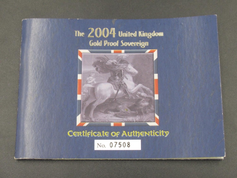 Royal Mint - The 2004 United Kingdom Gold Proof Sovereign, Limited Edition No. 07508/15000, in - Image 4 of 4