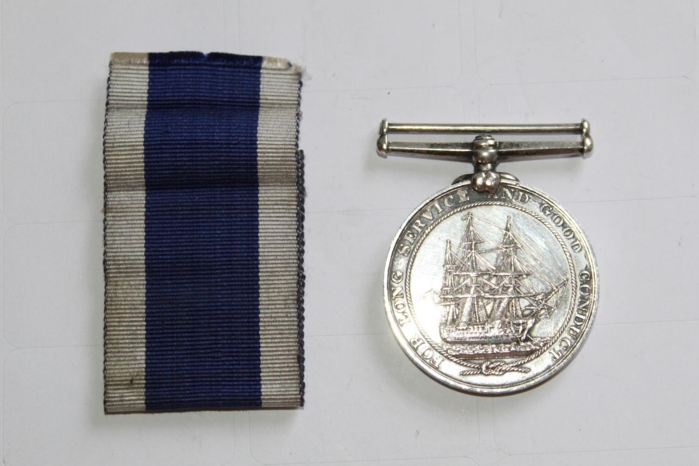 Royal Naval Long Service and Good Conduct Medal. To Wm Madden. Royal Navy, H.M.S. Defiance. - Image 2 of 2