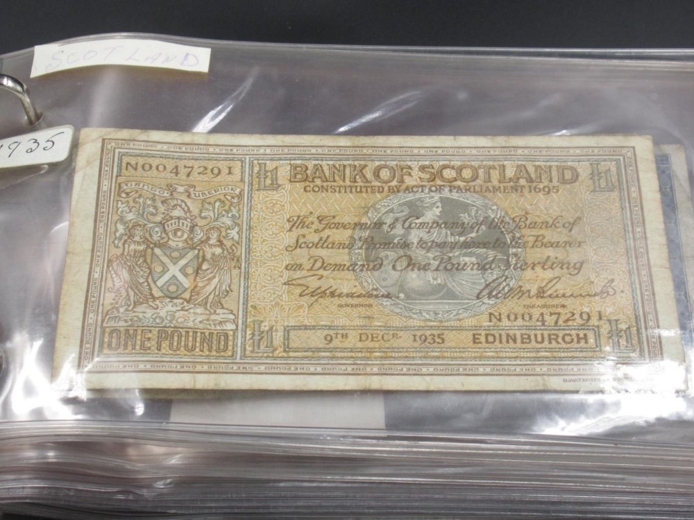 Folder cont. assorted collection of Scottish, Irish and other bank notes, - Image 2 of 12