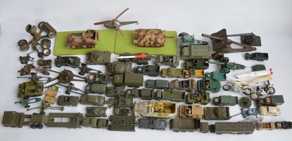 Collection of mostly military diecast model vehicles from Solido, Corgi, Dinky, 21st Century Toys,