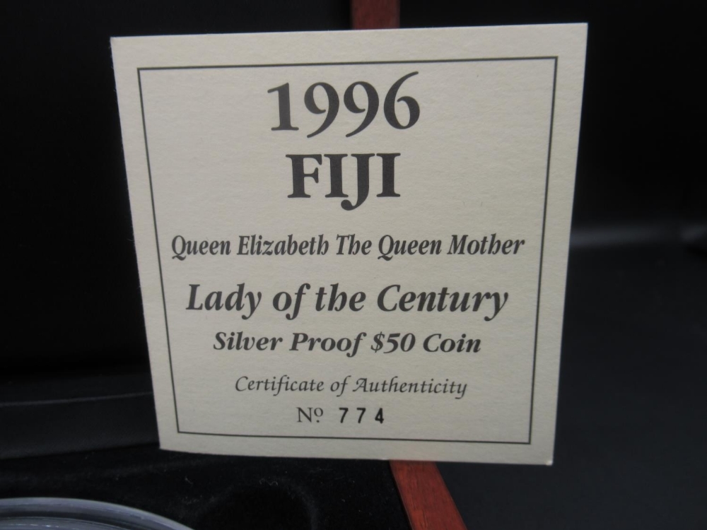 Royal Mint 1996 Fiji Silver Proof $50 Coin, Limited Edition no.774/999 (1kg) - Image 2 of 5