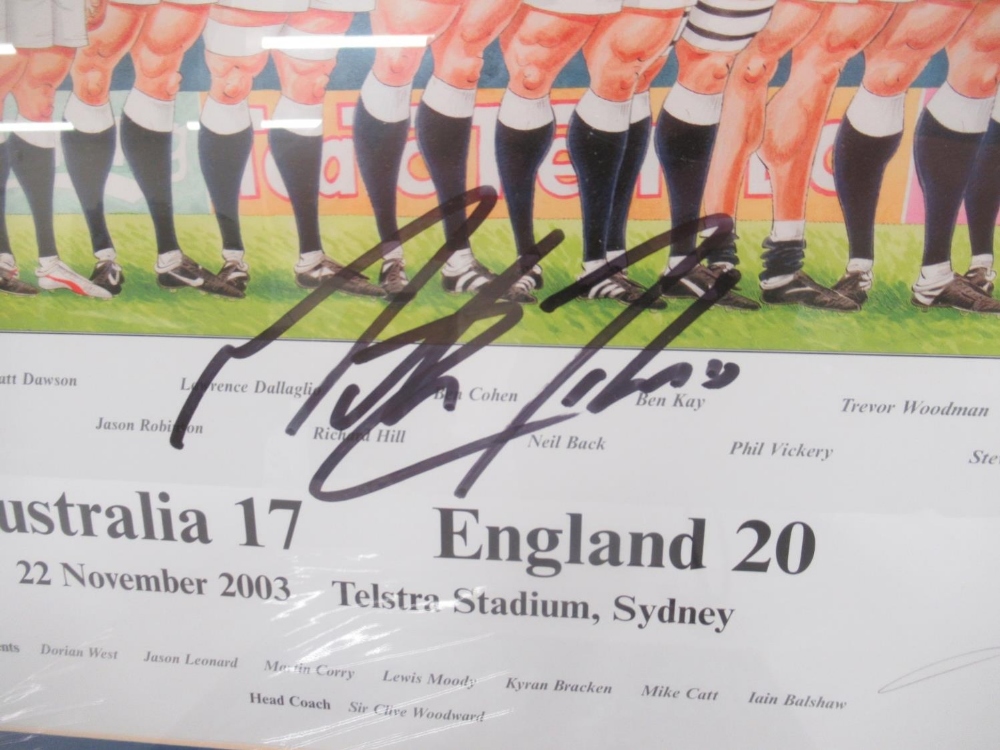 John Ireland '2003 World Champions' signed print with Martin Johnson's signature and a Clive - Image 3 of 6