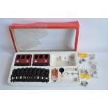 2x Mamod maroon steam train passenger wagons with accessories in box (no steam engine). Wagons in