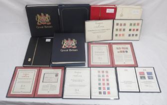 A collection of 6 folders containing assorted GB stamps from the c19th & c20th covering Queen