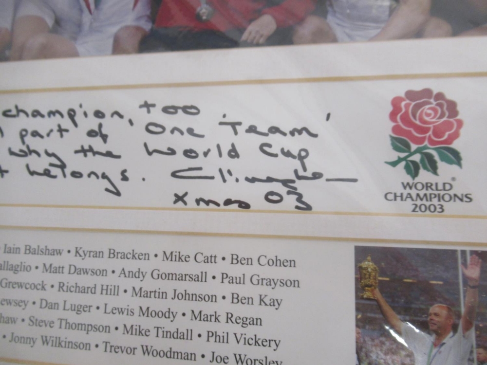 John Ireland '2003 World Champions' signed print with Martin Johnson's signature and a Clive - Image 6 of 6