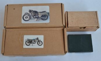 Four unbuilt white metal/mixed media motorbike model kits to include S.A.M.S. small scale Classic