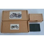 Four unbuilt white metal/mixed media motorbike model kits to include S.A.M.S. small scale Classic