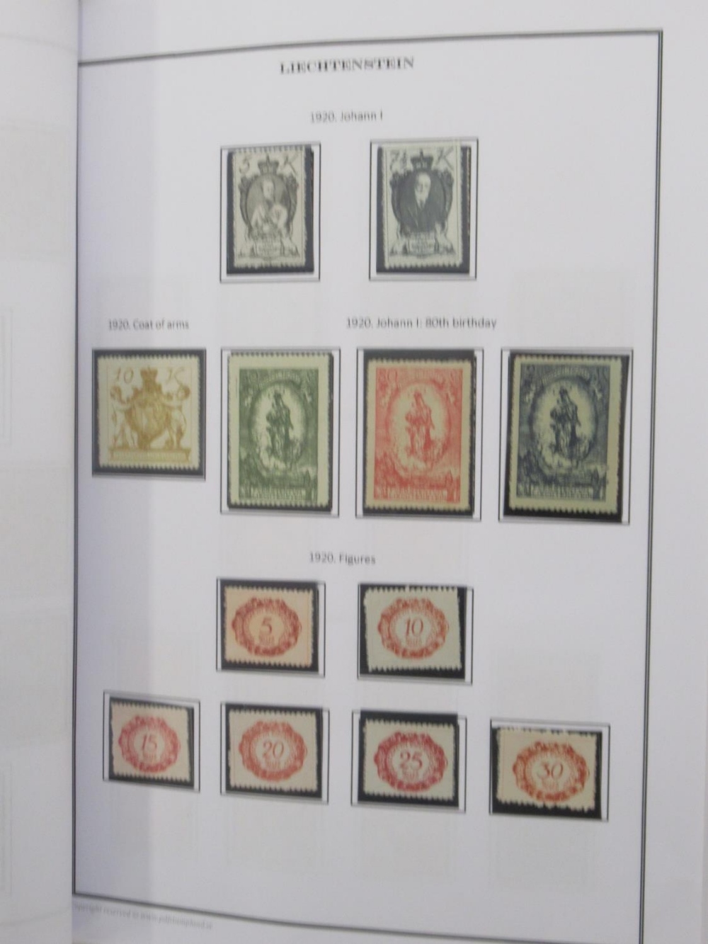 Davo Liechtenstein stamp album, 2 stamp albums cont. various world stamps, Davo USA stamp album - Image 5 of 17