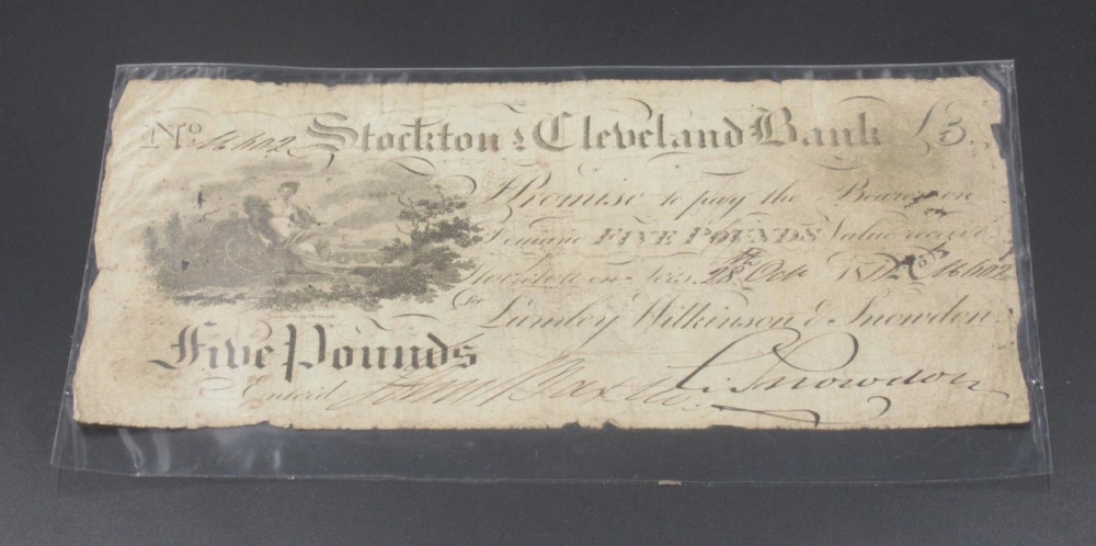 WITHDRAWN - Collection of assorted British bank notes to inc. Stockton Cleveland Bank £5 28th Oct. - Image 2 of 25