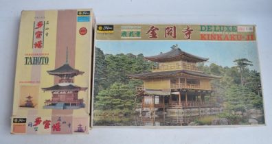 Fujimi 1/100 scale De Luxe Kinkaku-Ji Buddist temple plastic model kit (set complete and unstarted).