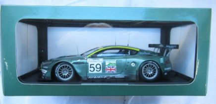 Boxed 1/18 scale Aston Martin Racing Racing Le Mans DBR9 by Autoart, limited edition 1313/3000.