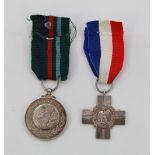 Voluntary Service Medal, General Service Cross. Both hallmarked silver. To W4271745 F/Sgt S.