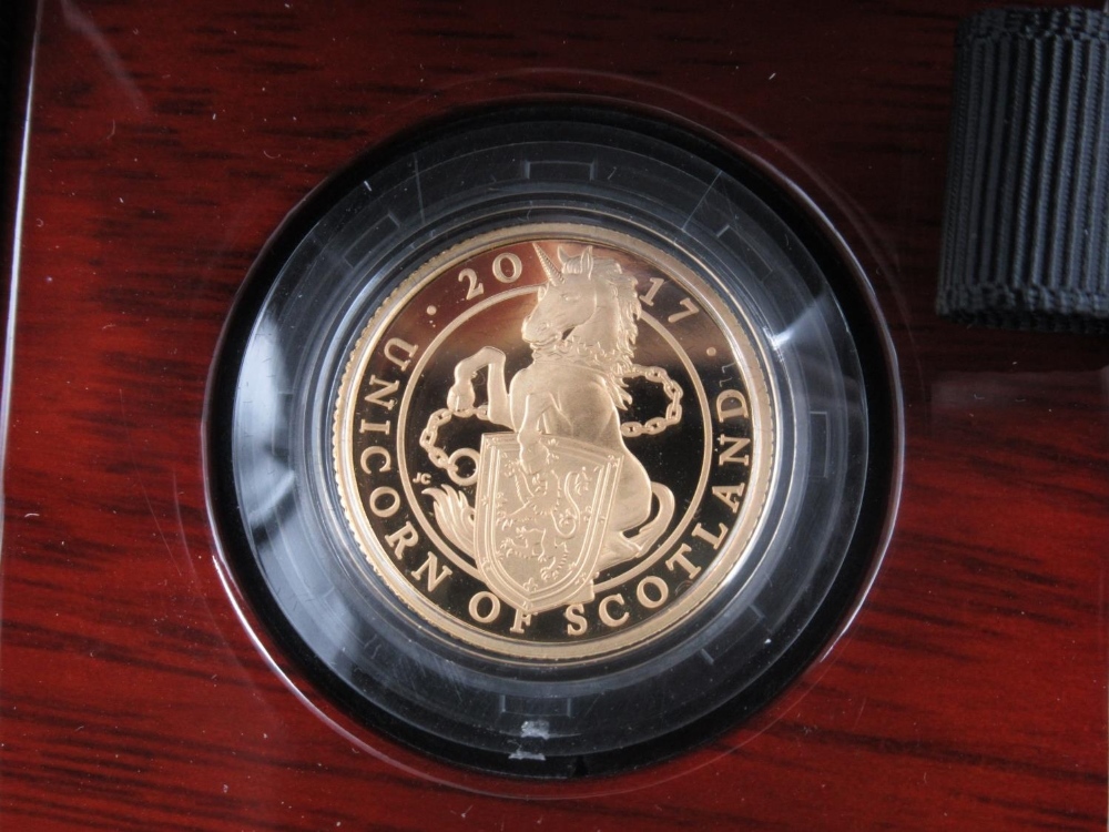 The Royal Mint - The Queen's Beasts: The Unicorn of Soctland 2017 UK Quarter-Ounce Gold Proof £25 - Image 2 of 4