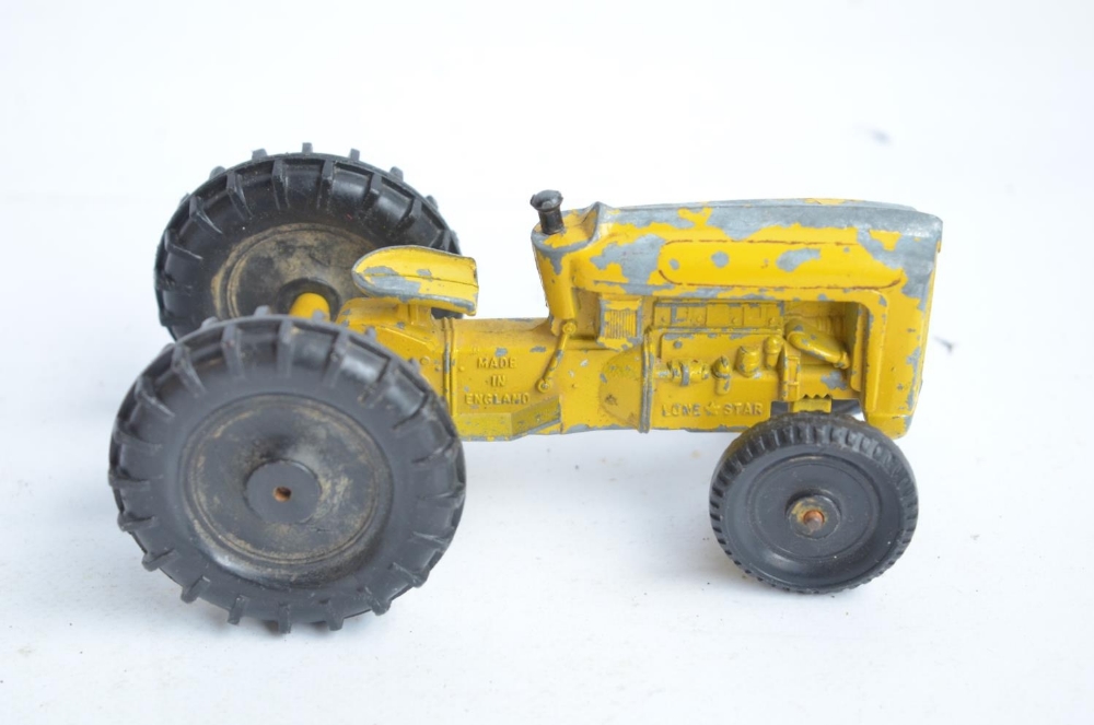 Small collection of playworn diecast model vehicles to include a Lone Star tractor, Dinky 969 TV - Image 6 of 6