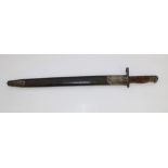 1911 US Army Bayonet complete with original leather scabbard.