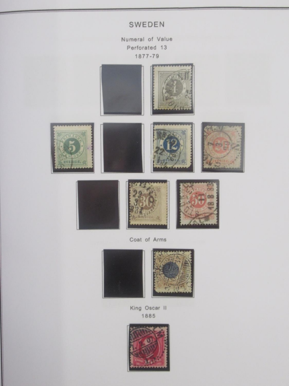 Davo album of Swedish stamps, 2 other albums of Swedish Stamps, folder of Greek stamps, a empty - Image 7 of 23