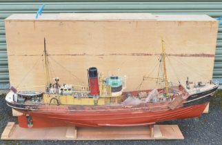 Large radio controlled model of the oceanic trawler 'Boston Typhoon' of Fleetwood, fibre glass