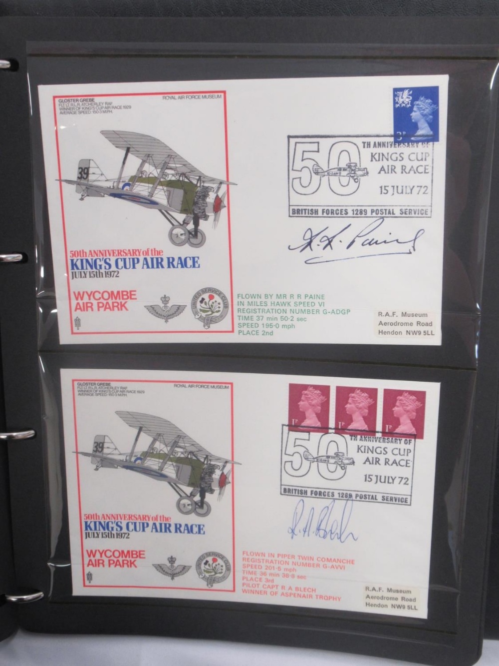 Large and impressive one owner collection of Hendon RAF Museum and other flown covers, with - Image 2 of 11