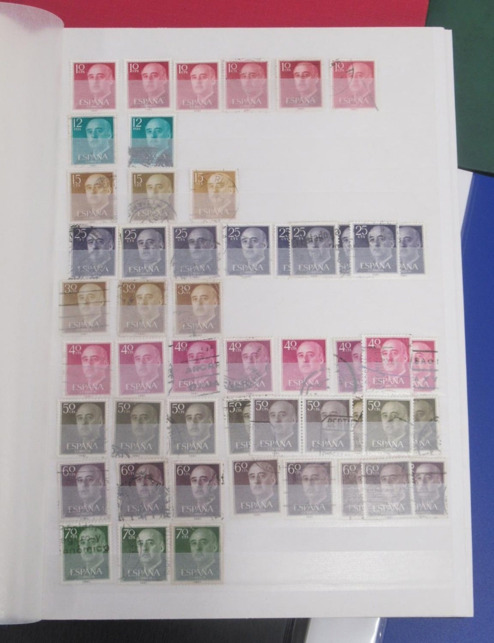Stamp album cont. Polish stamps, stamp album of French Stamps, a folder cont. stamps and postcards - Image 12 of 24