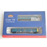 Bachmann 32-535 Class 105 two car DMU set, BR blue livery with power and dummy cars (8 pin DCC).